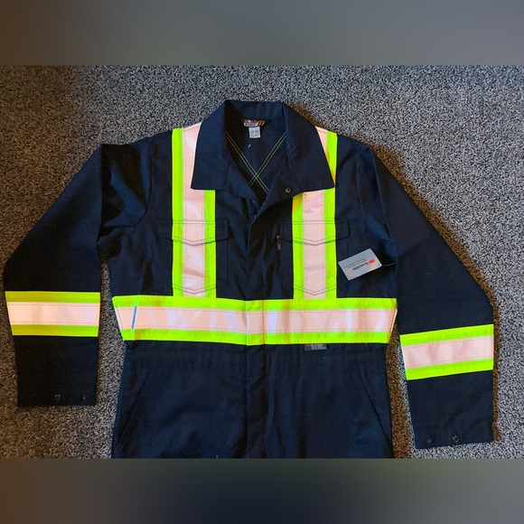 WORK KING Unlined Safety Coveralls Mens XLT - Picture 3 of 10